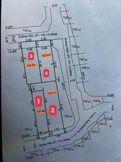 Bán 4 lô đất ấp 5 - Đông Thạnh - Hóc Môn.